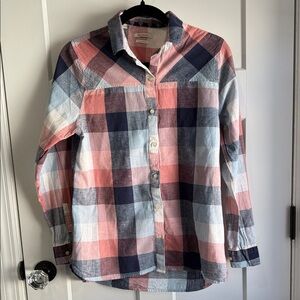 Barbour Women’s Checked Cotton/Linen Shirt Pink/Blue